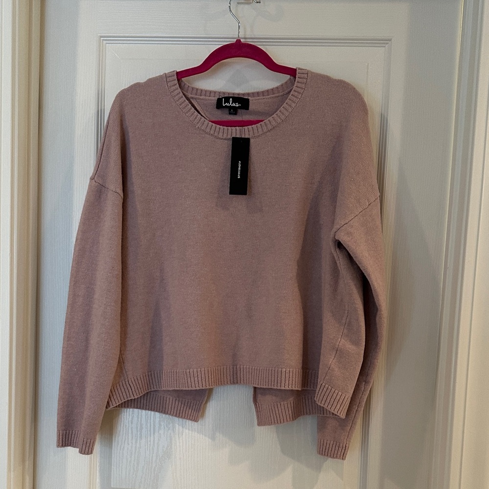 Lulu's Mauve Crew Neck Sweater